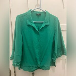 Green Boho quarter sleeve shirt